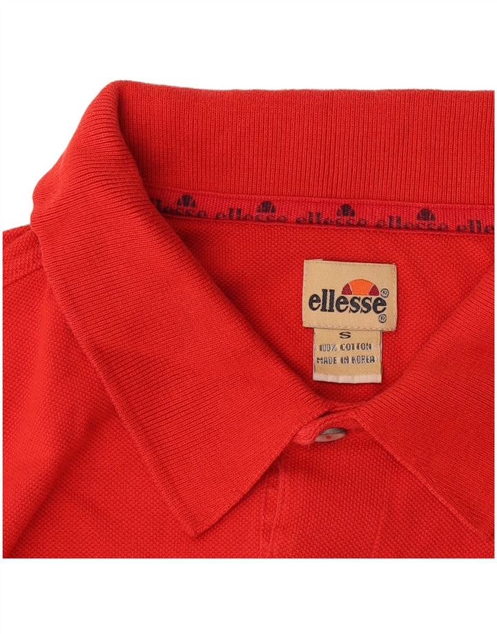 Ellesse Mens Polo Shirt Small Orange Cotton