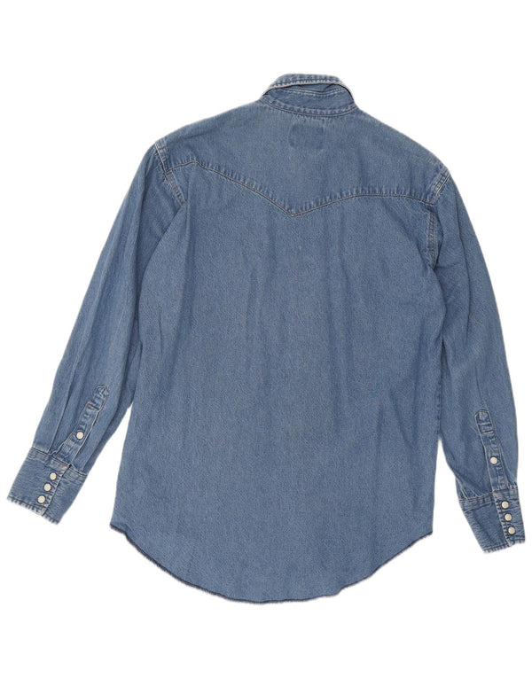 Wrangler Mens Denim Shirt Medium Blue
