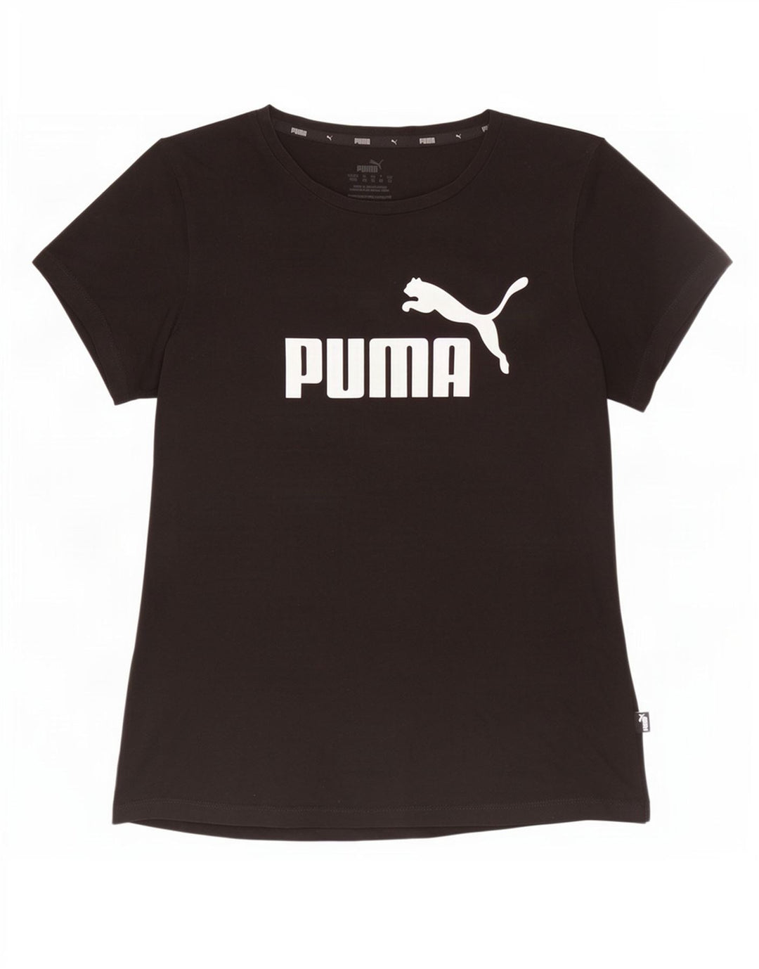 Puma Womens Graphic T-Shirt Top UK 12 Medium Black