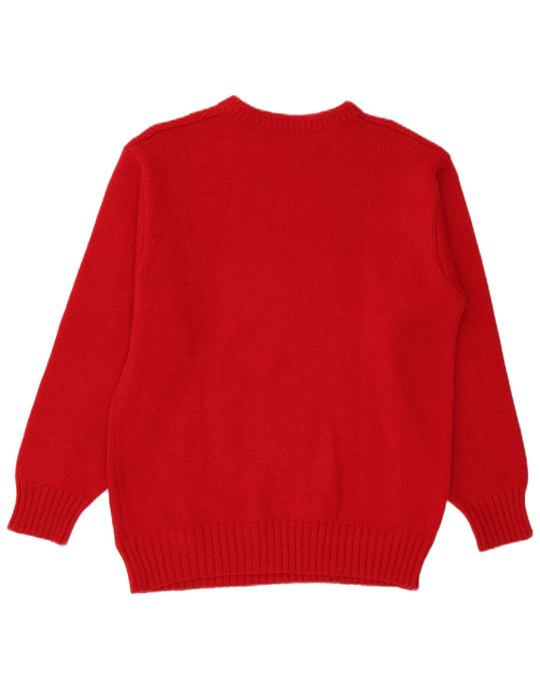By American Mens Crew Neck Jumper Sweater Medium Red Fair Isle