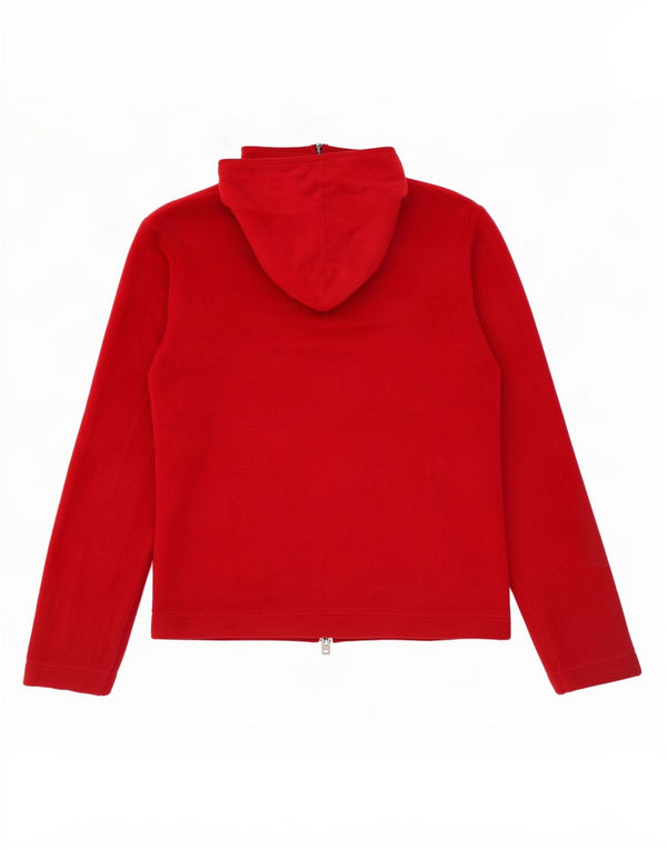 Giacca in pile elasticizzata con cappuccio da donna Gap UK 14 poliestere rosso medio
