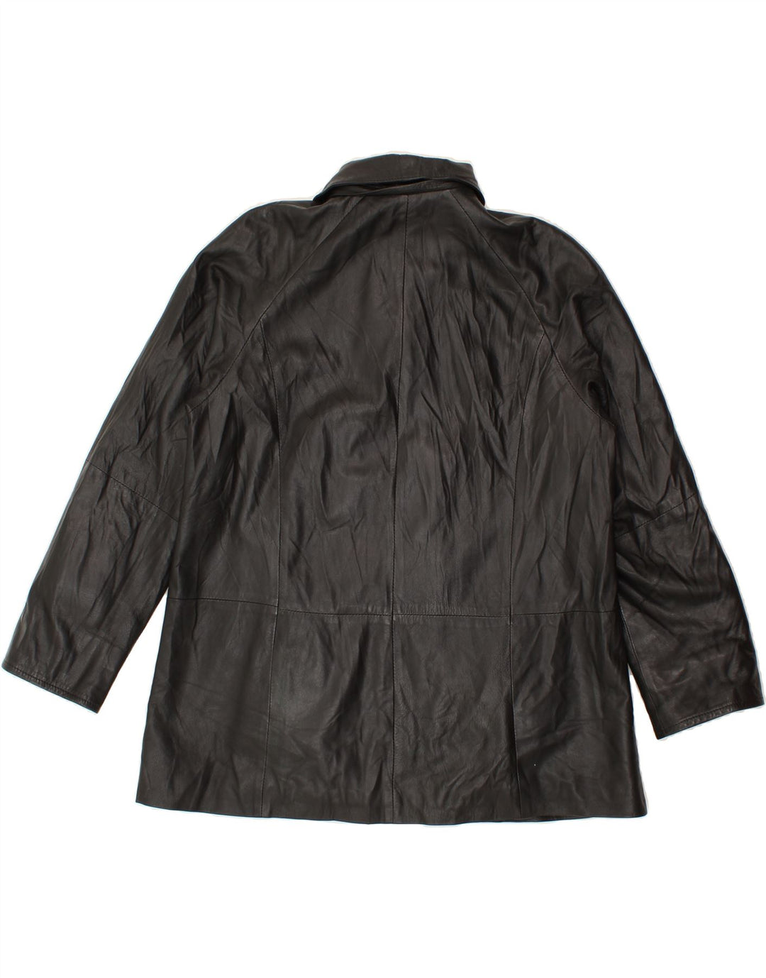 MIRA FURS Womens Leather Jacket IT 44 Medium Black Leather Vintage Mira Furs and Second-Hand Mira Furs from Messina Hembry 
