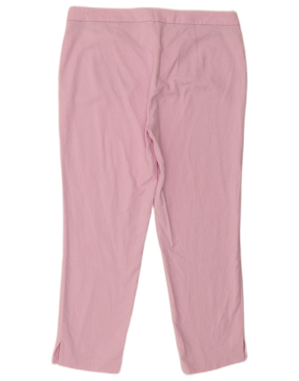 Pantaloni Cropped Donna Trussardi affusolati IT 44 Medium W32 L24 Cotone Rosa