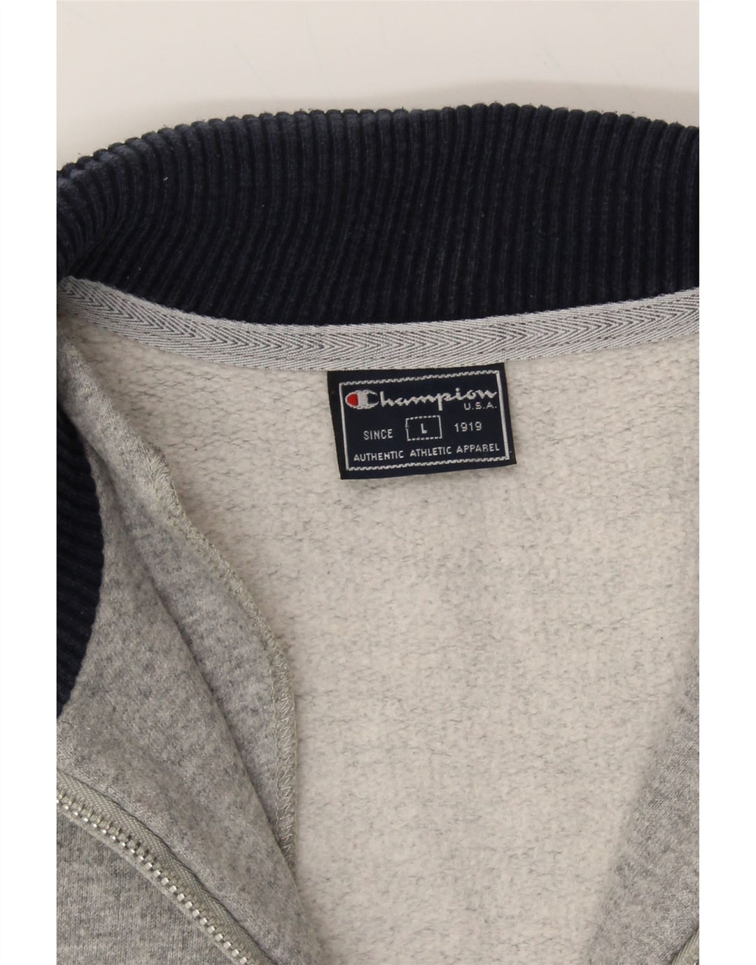 CHAMPION Mens Cardigan Sweater Large Grey Cotton Vintage Champion and Second-Hand Champion from Messina Hembry 
