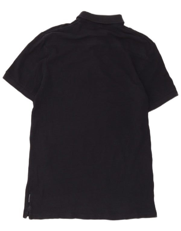 French Connection Mens Regular Polo Shirt Medium Navy Blue Cotton