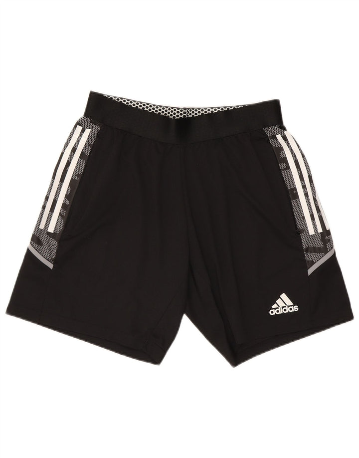 Pantaloncini sportivi da uomo Adidas medio poliestere mimetico nero
