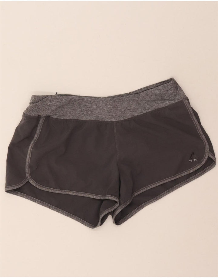 REEBOK Womens Sport Shorts UK 14 Medium Grey Polyester Vintage Reebok and Second-Hand Reebok from Messina Hembry 