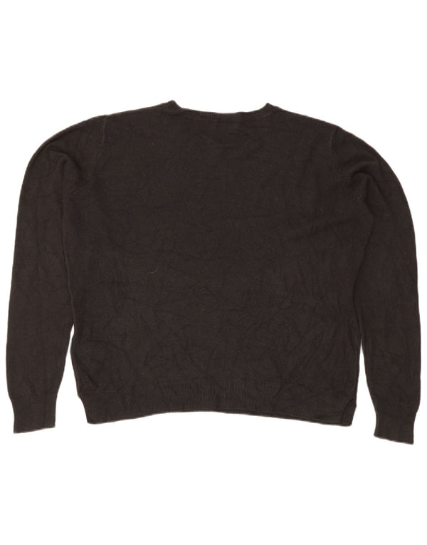 Marks & Spencer Pull surdimensionné à col rond pour femme UK 16 Large Noir