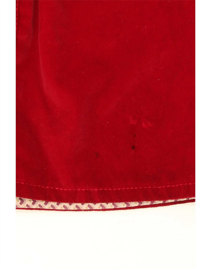 Dotti Didit Womens Velvet Shirt UK 8 Small Red