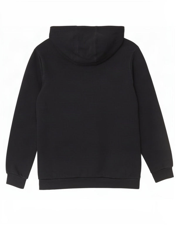 Adidas Womens Graphic Hoodie Jumper UK 14 Medium Black Cotton