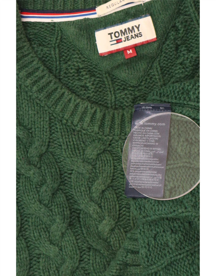 Tommy Hilfiger Mens Regular Fit Crew Neck Jumper Sweater Medium Green