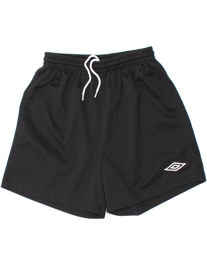 UMBRO Boys Sport Shorts 9-10 Years XL Black Polyester Vintage Umbro and Second-Hand Umbro from Messina Hembry 