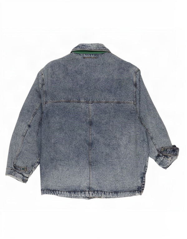 Vintage Hombre Denim Abrigo IT 60/62 5XL Algodón Azul