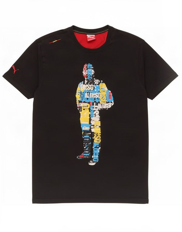 Puma Camiseta gráfica para hombre Top 2XL Algodón negro