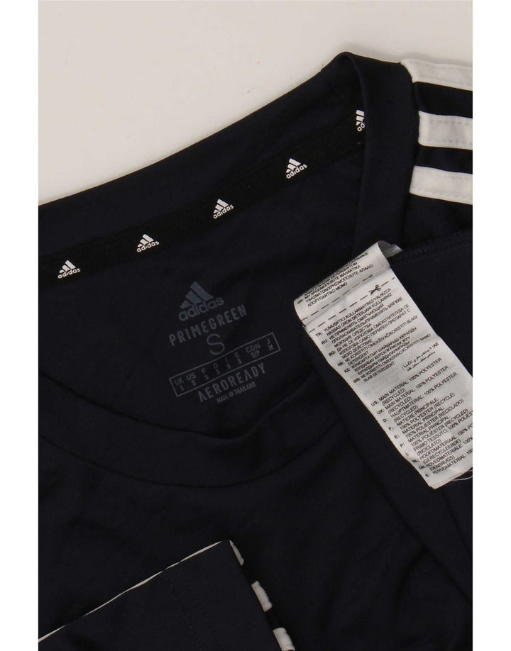 Adidas Mens Aeroready T-Shirt Top Small Navy Blue Polyester