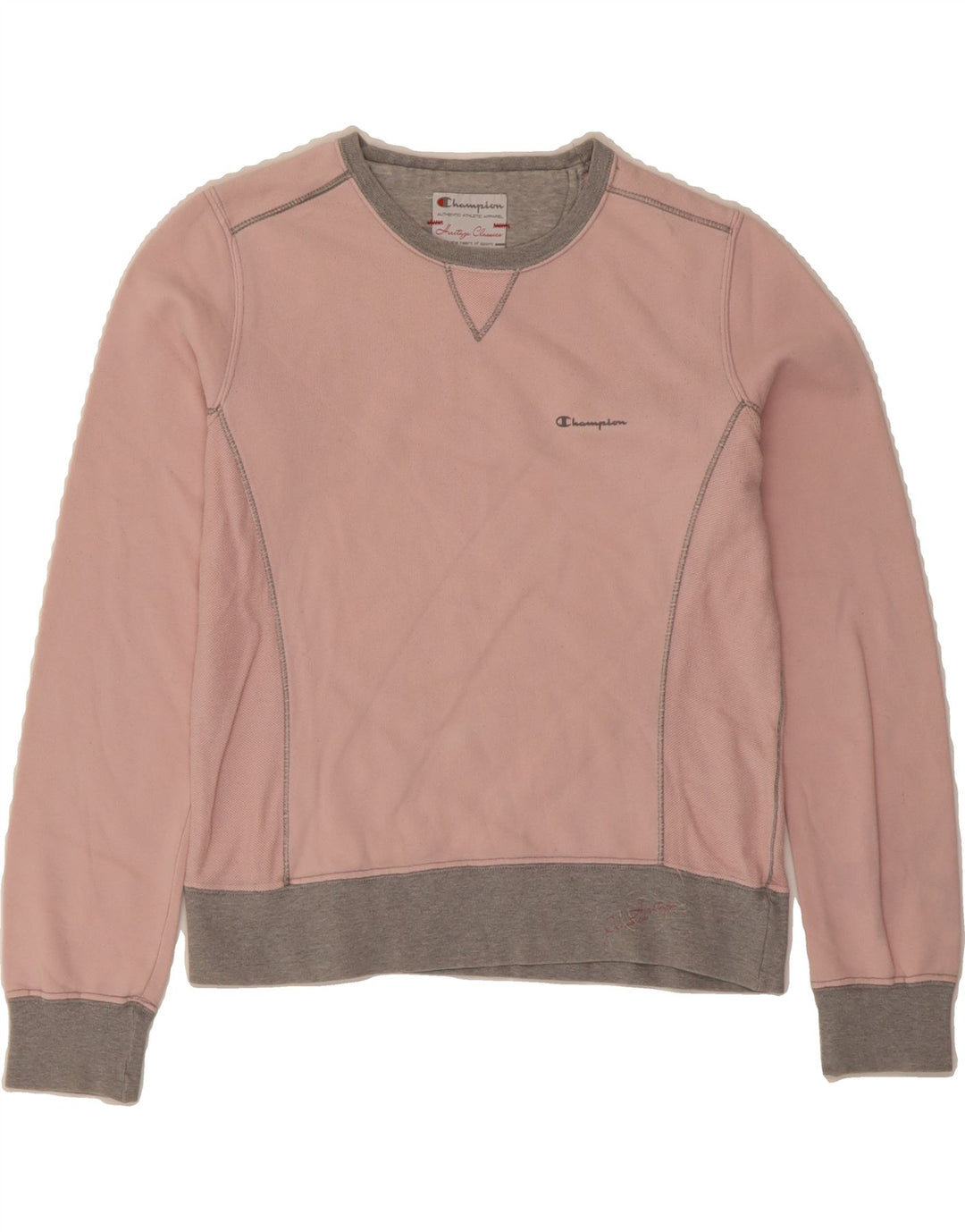 CHAMPION Womens Heritage Classics Sweatshirt Jumper UK 10 Small Pink Vintage Champion and Second-Hand Champion from Messina Hembry 