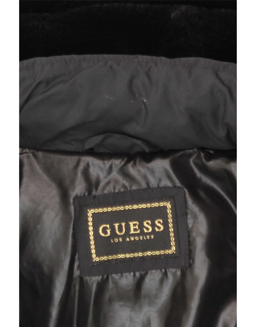 Guess Γυναικείο μπουφάν με κουκούλα UK 10 Small Black