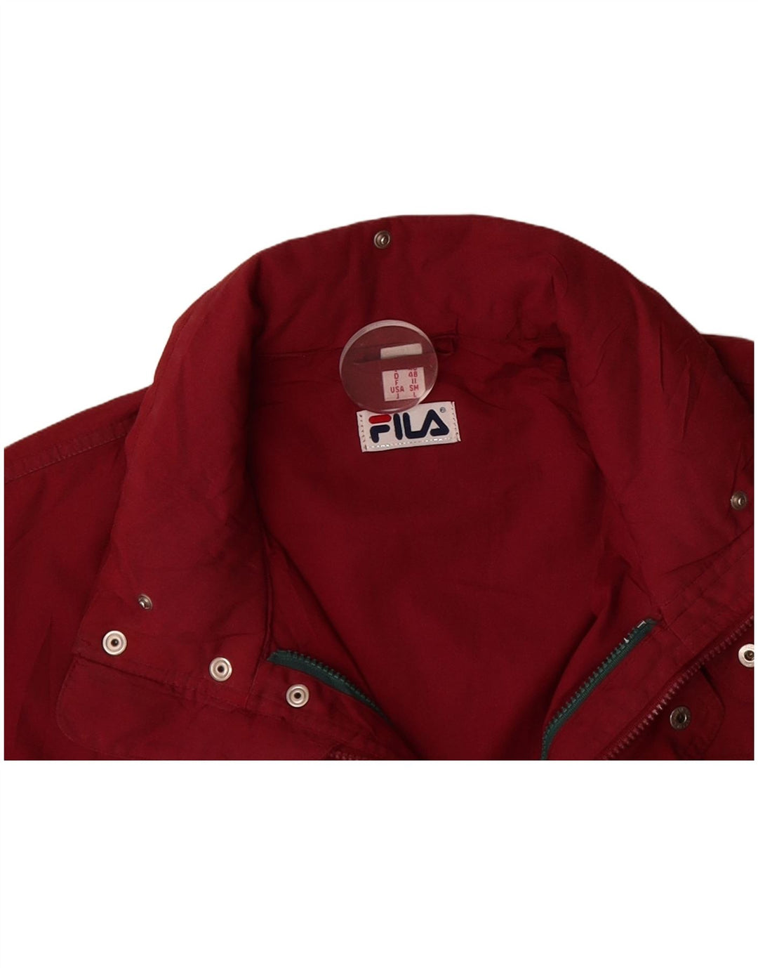 FILA Mens Loose Fit Utility Jacket IT 48 Medium Red Polyester
