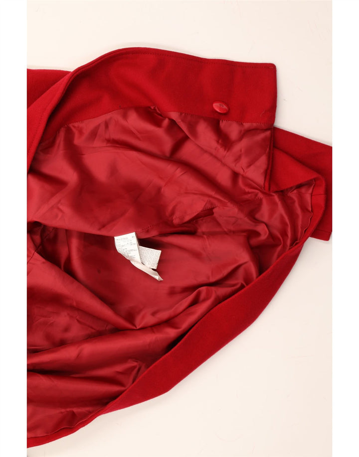 BENETTON Womens Double Breasted Coat IT 44 Medium Red Wool Vintage Benetton and Second-Hand Benetton from Messina Hembry 