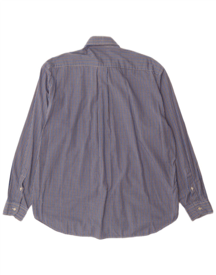 GOOSE & GANDER Mens Shirt Size 50 Large Blue Check Cotton