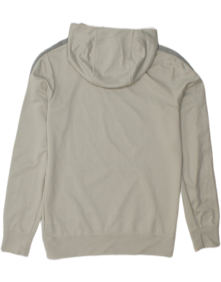 NIKE Mens Graphic Hoodie Jumper Small Grey Colourblock Polyester