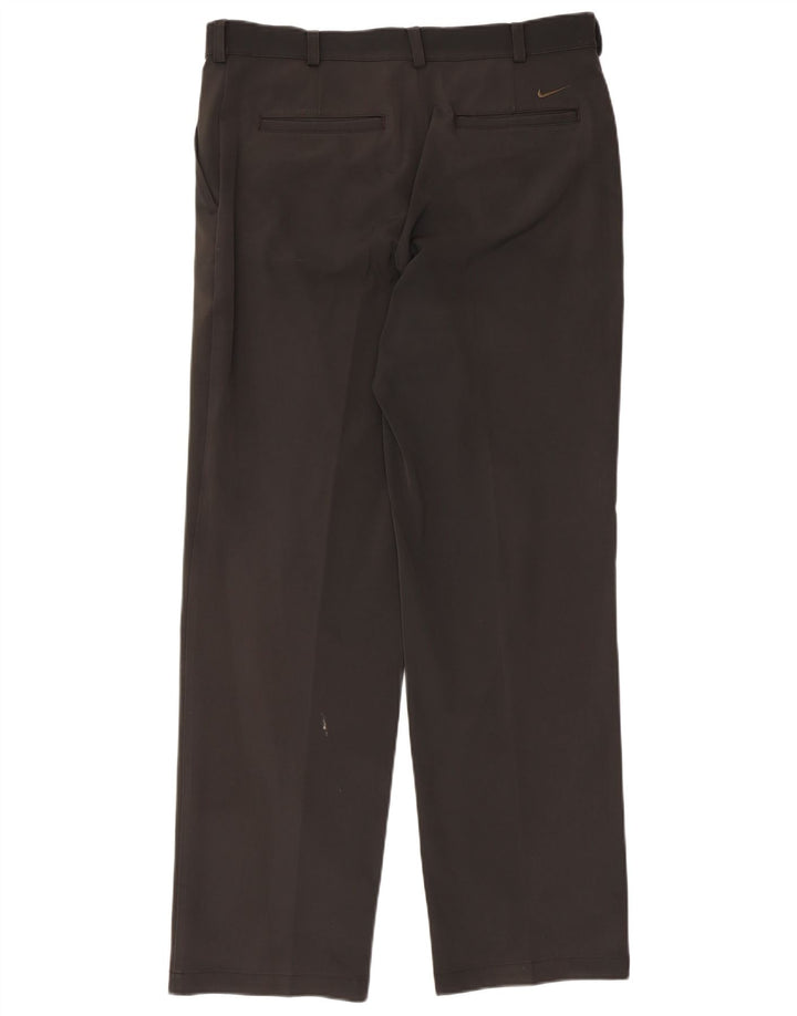 Nike Mens Straight Chino Trousers W34 L32 Black Polyester