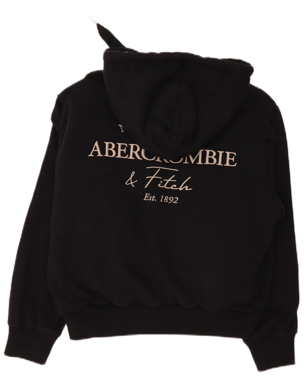 Damski sweter z kapturem i grafiką Abercrombie & Fitch UK 16, duży, czarny