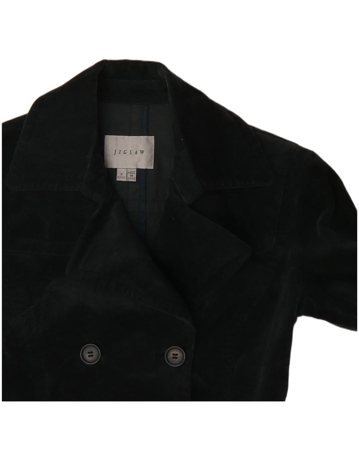 Jigsaw Zweireihiger Blazer für Damen, EU 32, 2XS, graue Baumwolle