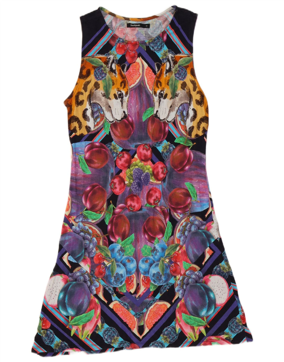 Desigual Damen-Kleid mit abstraktem Muster, A-Linie, Gr. 12, mittelmehrfarbig