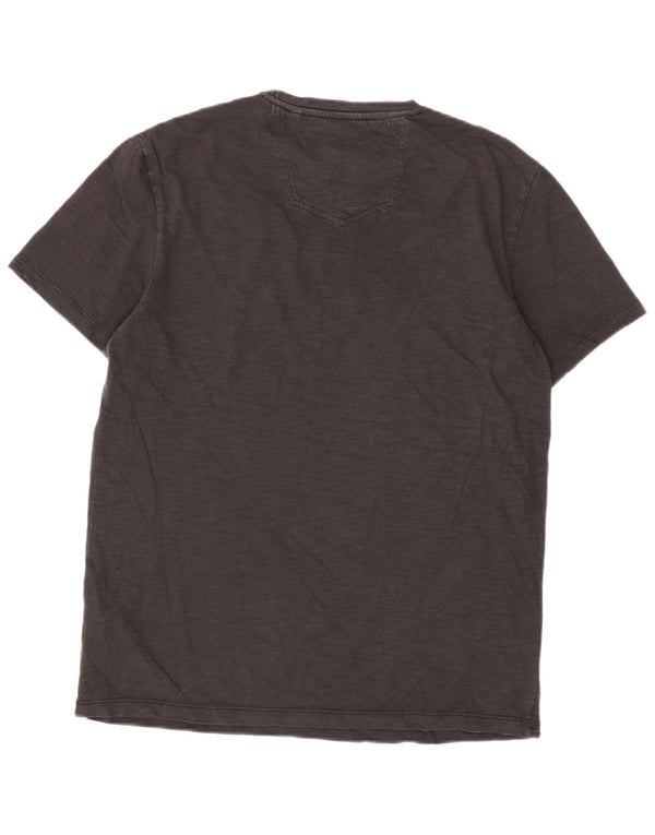 T-shirt grafica da uomo Fat Face Top in cotone nero medio