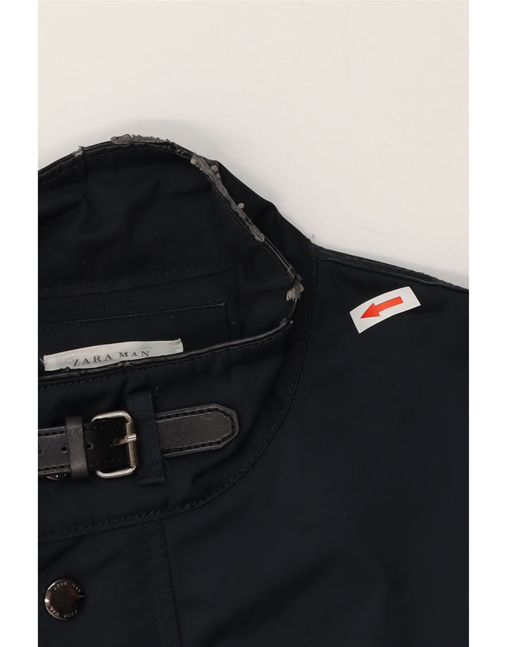 ZARA Mens Utility Jacket UK 40 Large Navy Blue
