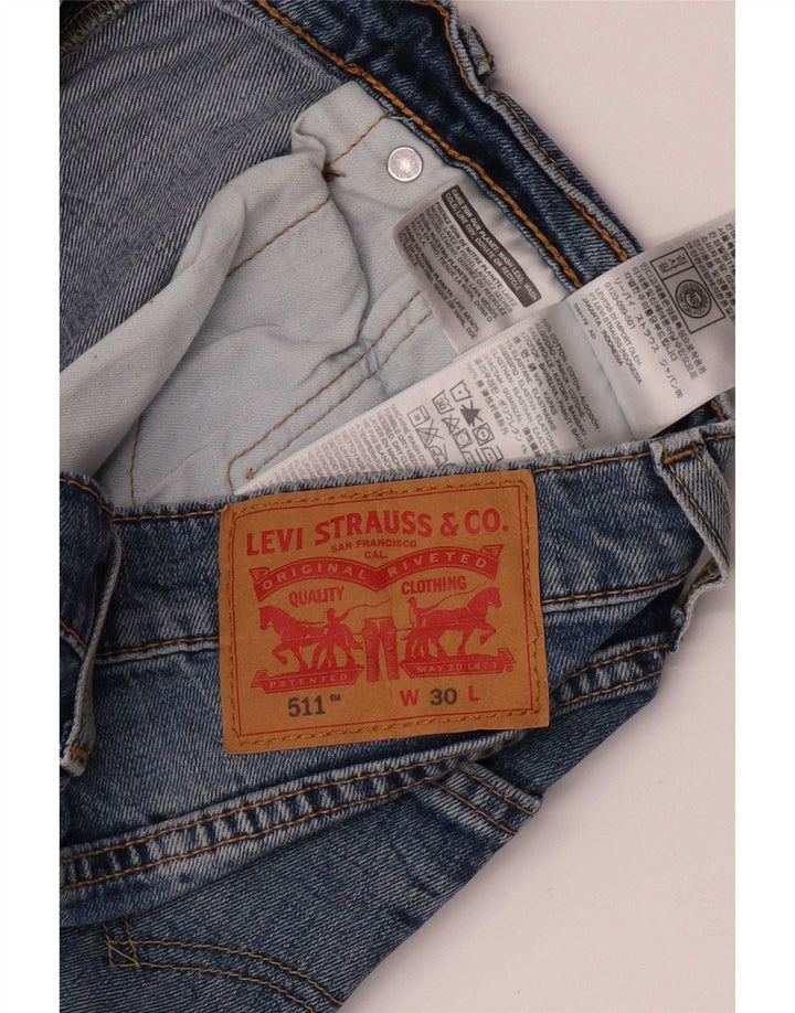 Pantaloni scurți Levi's 511 Denim W30 Medium Blue Bumbac