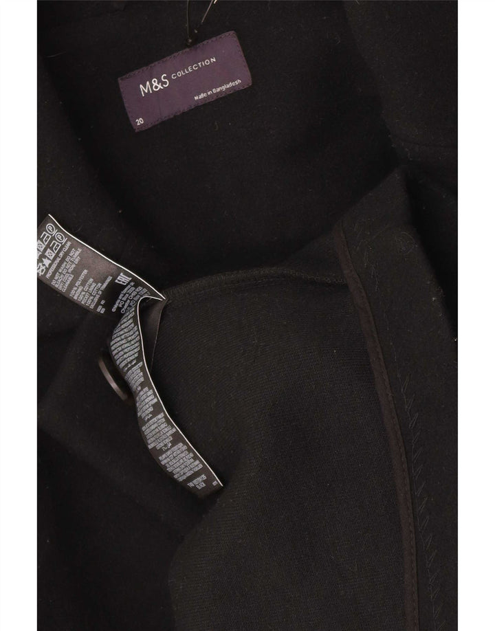 Marks & Spencer Γυναικείο Πανωφόρι UK 20 2XL Μαύρος Πολυεστέρας