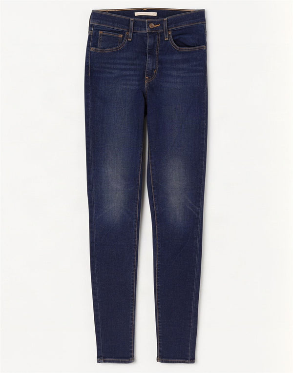 Levi's Womens Mile High Super Skinny Jeans W27 L32 Blue Cotton