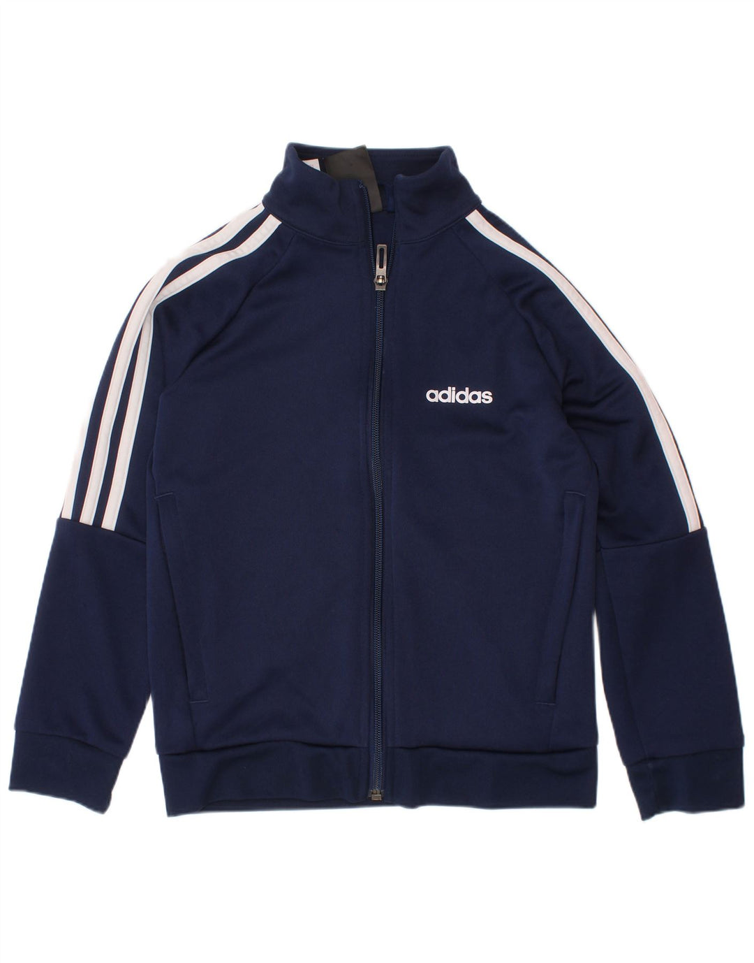 ADIDAS drenge Climalite træningsdragt topjakke 7-8 år marineblå polyester
