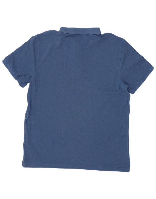 Farah Mens Polo Shirt Large Blue Cotton
