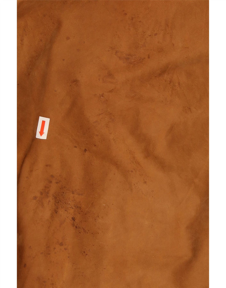 Giacca vintage in pelle scamosciata da uomo IT 52 XL in pelle marrone