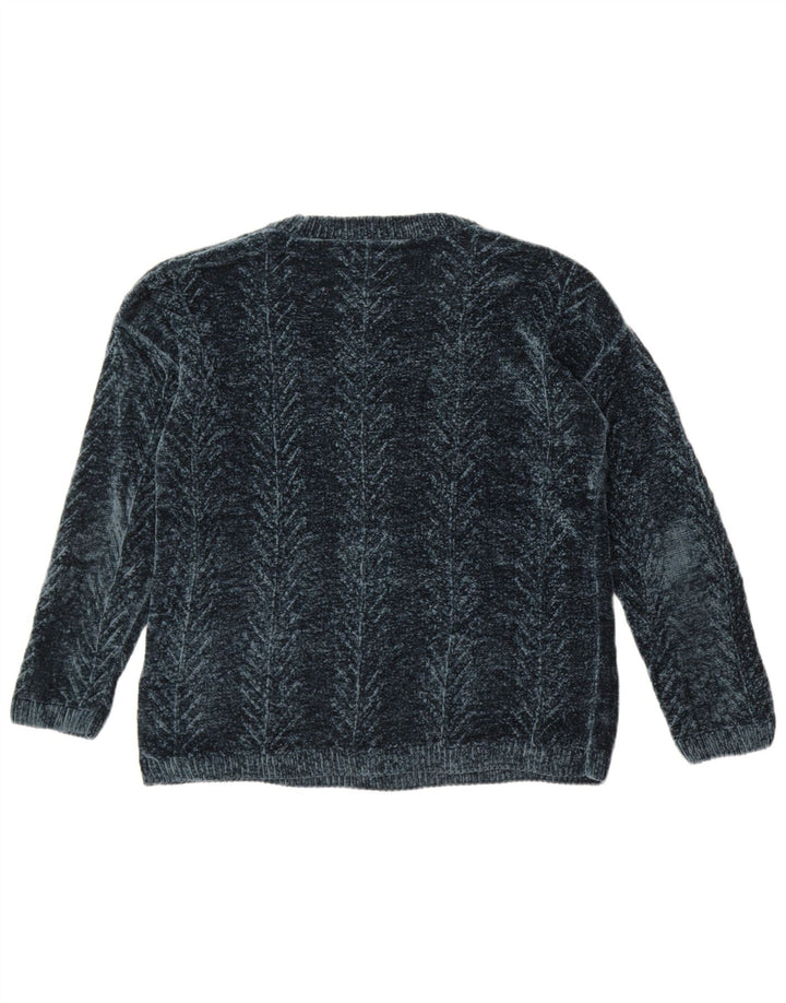 Orvis Womens Crew Neck Jumper Sweater UK 14 Medium Green Polyester