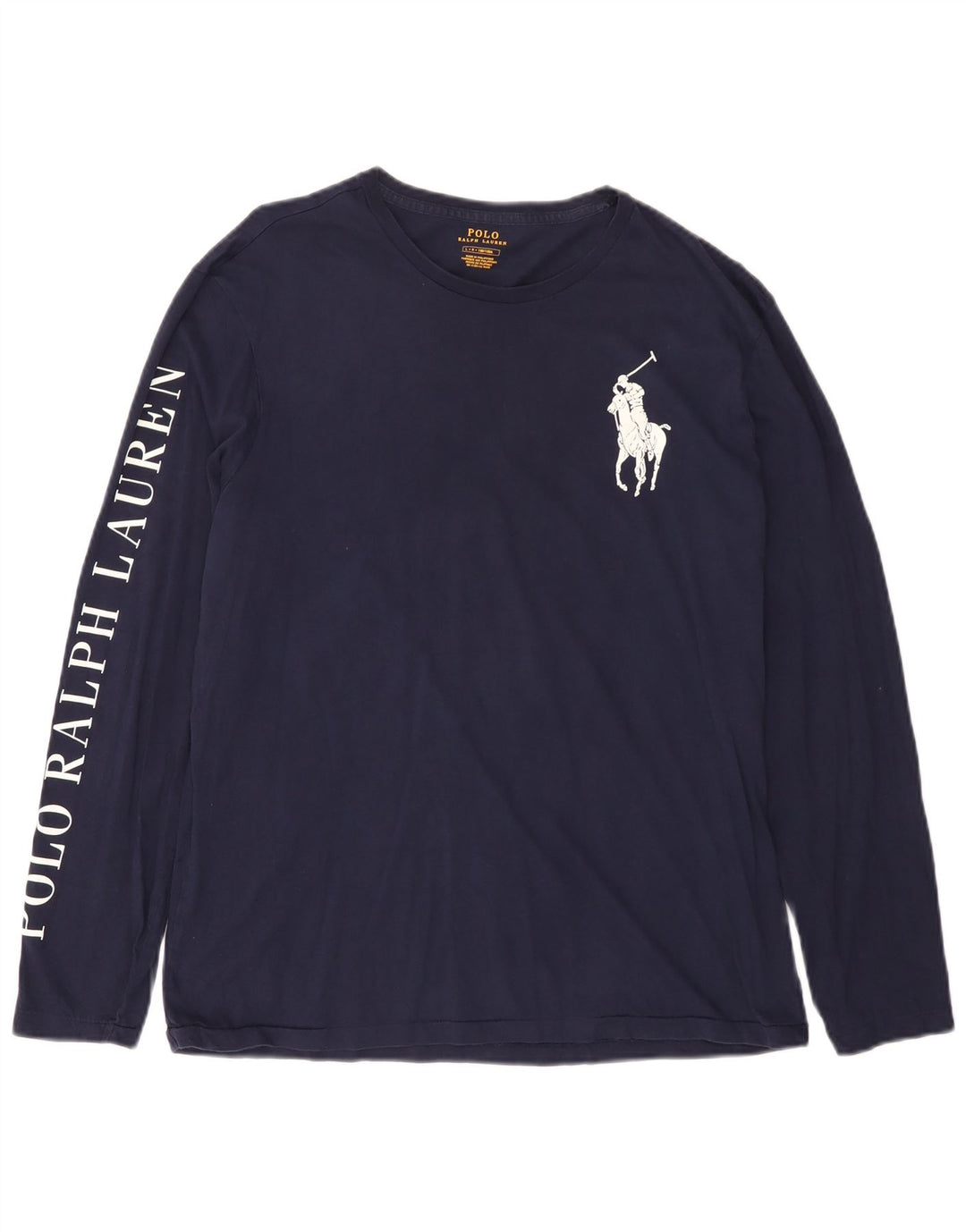Polo Ralph Lauren Mens Graphic Top Long Sleeve Large Navy Blue