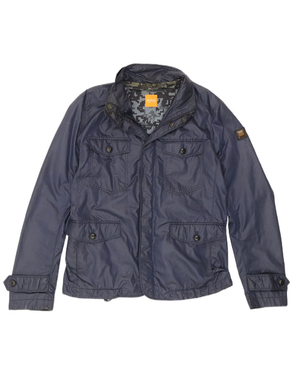 Ανδρικό Utility Μπουφάν Hugo Boss EU 50 Large Navy Blue Cotton