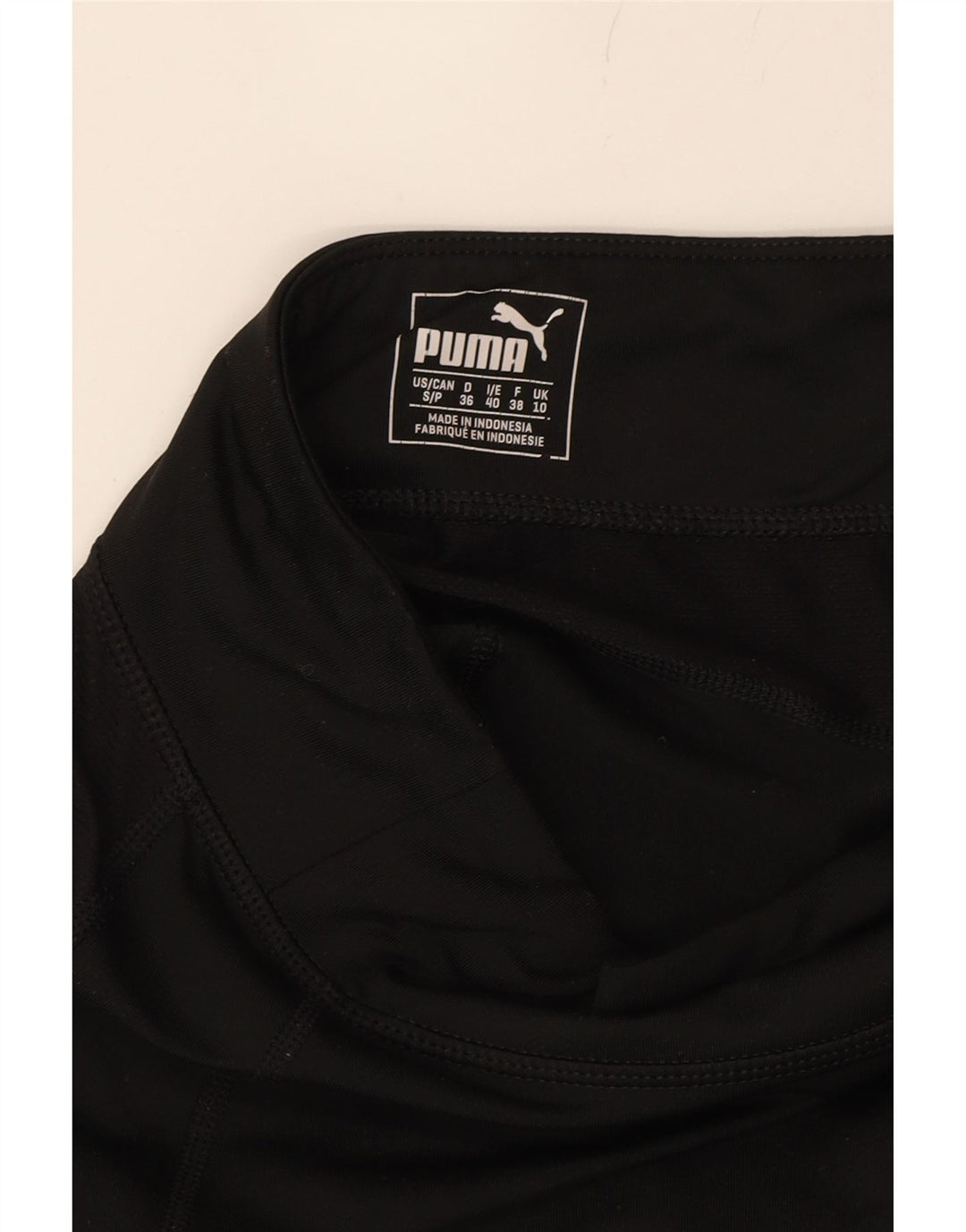 PUMA Womens Leggings UK 10 Small Black Polyamide Vintage Puma and Second-Hand Puma from Messina Hembry 
