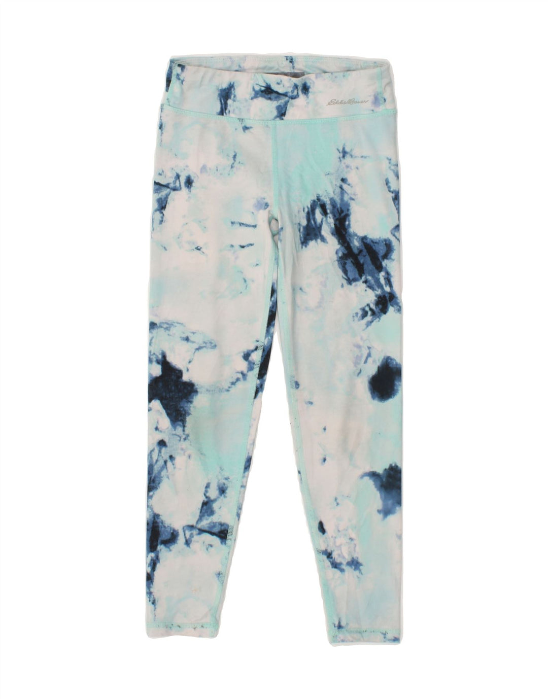 EDDIE BAUER Girls Leggings 7-8 Years Medium Blue Tie Dye Polyester Vintage Eddie Bauer and Second-Hand Eddie Bauer from Messina Hembry 