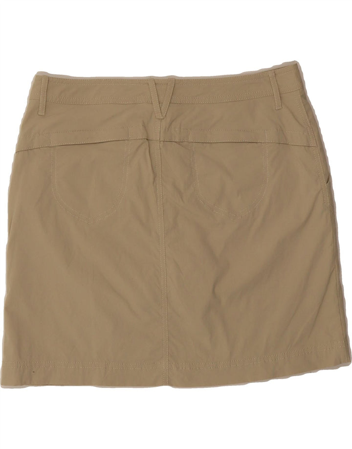 EDDIE BAUER Womens Mini Skirt US 8 Medium W34 Beige Nylon Vintage Eddie Bauer and Second-Hand Eddie Bauer from Messina Hembry 