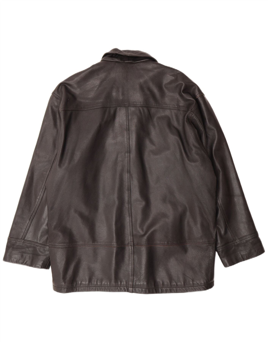 ROUTE 66 Mens Leather Jacket UK 42 XL Black Leather
