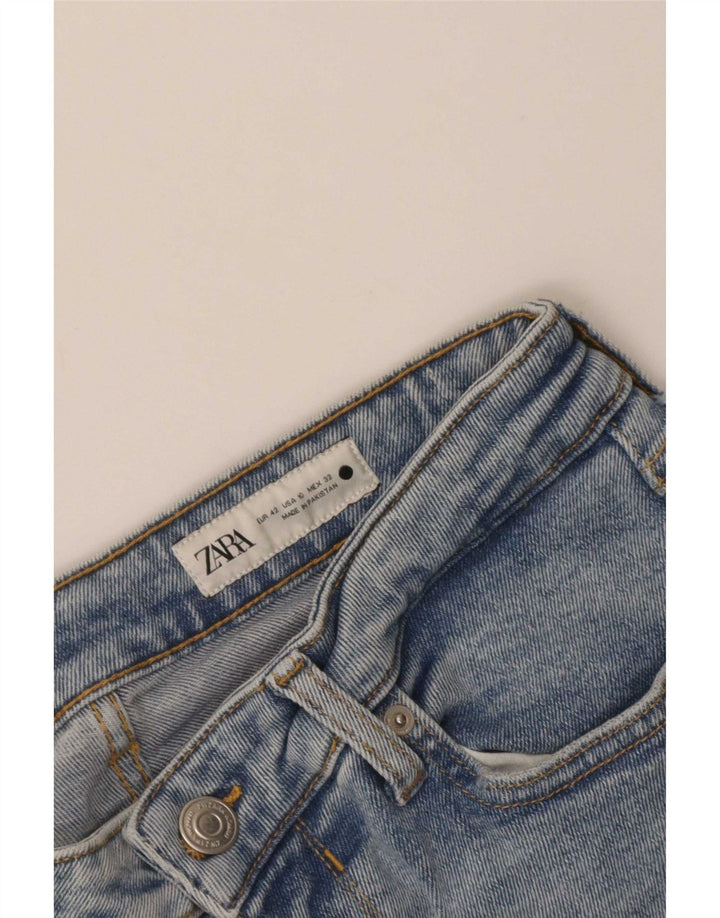 Zara Womens Cropped Jeans EU 42 Large W32 L24 Blue