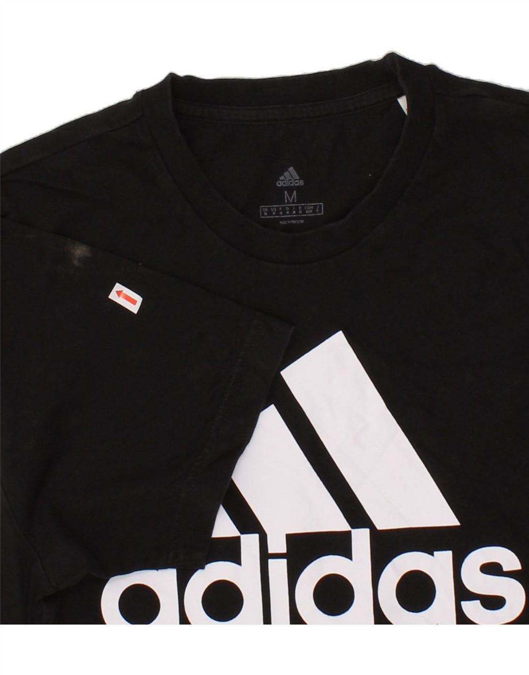 ADIDAS Mens Graphic T-Shirt Top Medium Black Cotton Vintage Adidas and Second-Hand Adidas from Messina Hembry 