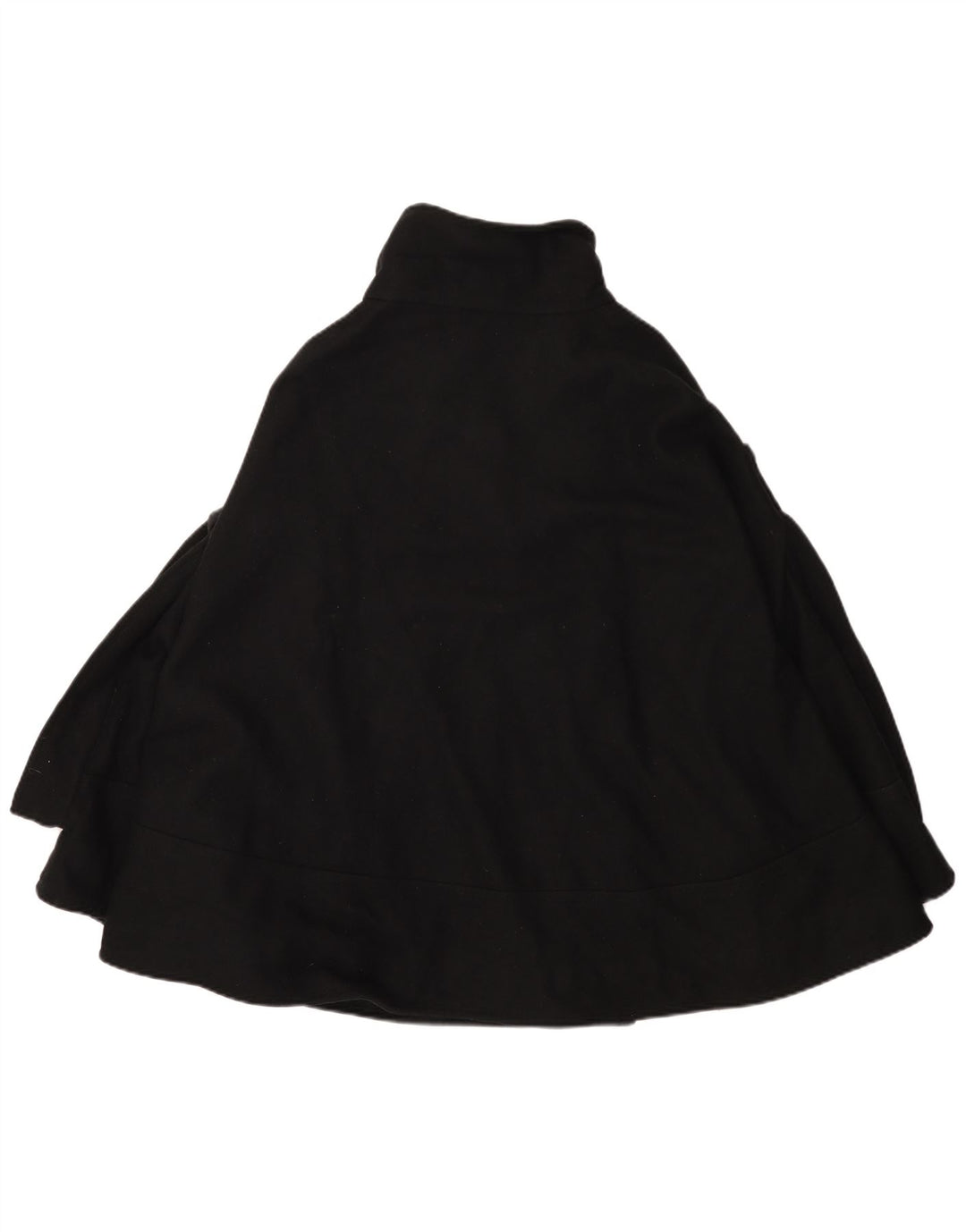Zara Dame Dobbeltradet Cape Coat UK 16 Large Black