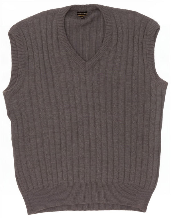 Jockey Mens Vest Tank Top XL Grey Wool