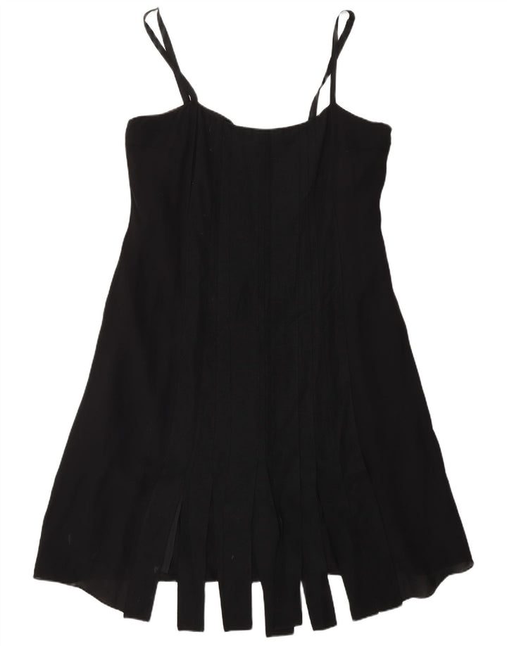 Fenn Wright Manson Womens A-Line Dress UK 16 Large Black Silk