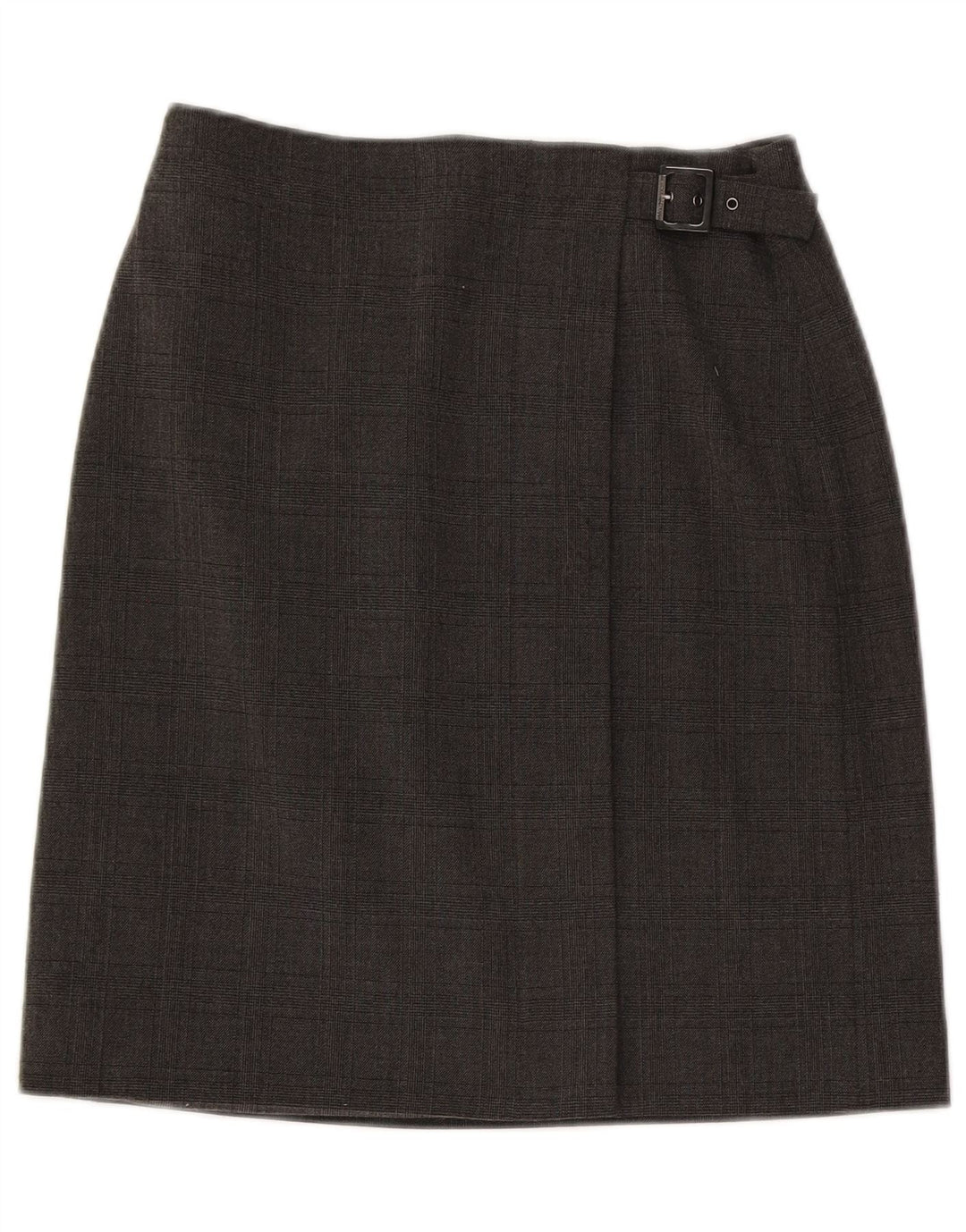 Gonna a portafoglio da donna Armani US 6 Media W28 Poliestere a quadri grigio